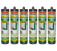 Soudal Decorators Caulk White Turbo - Fast Drying Acrylic Sealant 290ml | Paintable in 10 Minutes | Flexible Gap Filler for Walls, Ceilings & Skirting Boards | Smooth Professional Finish (6)