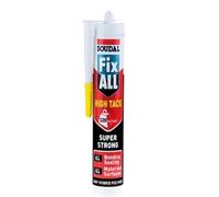 Soudal Fix ALL High Tack Hybrid Polymer Bonding Sealant Adhesive & Filler Super Strong Polymer Technology Cartridge 290ml (White)