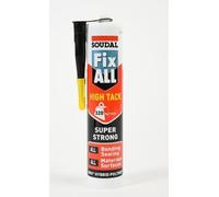 Soudal Fix ALL High Tack Hybrid Polymer Bonding Sealant Adhesive & Filler Super Strong Polymer Technology Cartridge 290ml (Black)