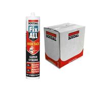 Soudal Fix All High Tack Hybrid Sealant & Adhesive Black 290ml - 12 Pack