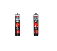 Soudal Fix All High Tack Hybrid Sealant & Adhesive Black 290ml - 2 Pack