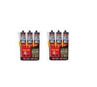 Soudal Fix All High Tack Hybrid Sealant & Adhesive Black 290ml - 6 Pack