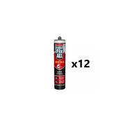 Soudal Fix All High Tack Hybrid Sealant & Adhesive Black 290Ml Pack Of 12