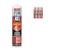 Soudal Fix ALL High Tack Sealant & Adhesive (3 Pack) - Anthracite Grey