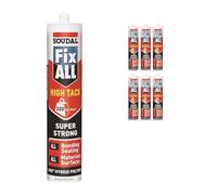 Soudal Fix ALL High Tack Sealant & Adhesive (6 Pack) - Anthracite Grey