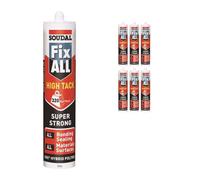 Soudal Fix All High Tack Sealant & Adhesive (6 Pack) - Grey