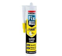 Soudal Fix All Turbo Hybrid Polymer Bond Silicone Sealant Adhesive Colours 290ml (White)