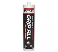 Soudal Grip All Solvent Based Adhesive Sealant Cartridge Beige 290ml Ultra Strong Gap Filling Fibre Reinforced Sealing And Bonding In The Building And Construction