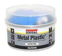 Soudal Metal Plastic Extra Fine Putty Repair | Fast Curing & Long Lasting Adhesion - Suitable for Repairing ScratcheS, CrackS & Dents in Metal Plates, Galvanized Steel & Wooden Surfaces - 2kg - White