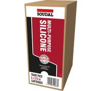 Soudal Multi-Purpose Silicone 6-Pack Clear 6X270Ml 121646
