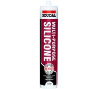 Soudal Multi Purpose Silicone - Acetoxy Sealant W/ Fungicide Clear MPSC