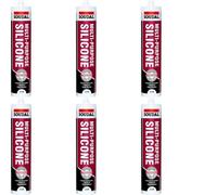 Soudal Multi Purpose Silicone Sealant, Clear 270Ml (Pack Of 6)