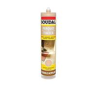 Soudal Parquet Flexible Joint Sealant 300ml Laminate Wooden Floor Sealer Medium Oak