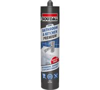 Soudal Premium Bathroom Kitchen & Shower Silicone Sealant Clear 290Ml 159278