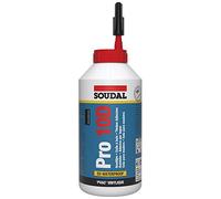 Soudal Pro 10D Fast Drying PVA Based Solvent Free Wood Adhesive | Dries Semi-Transparent - Suitable for Bonding of Wood, Chipboard and veneer - 750g - White