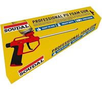Soudal Professional PU Foam Standard Metal Polyurethane Applicator Gun Grade 4 Way Flow Control Expanding DIY Compatible With All Standard Gun Grade Foams Heavy Duty, Easy To Use, Precision