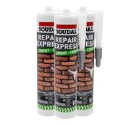 Soudal Repair Express Cement Arylic Polymer Textured Sealant (3 Pack) - Dark Grey
