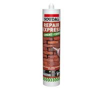 Soudal Repair Express Cement Brick red 290ml Ready-to-Use Quick-Setting Repair Filler for Joints Cracks & Brickwork Indoor & Outdoor Use Easy Application & Strong Bond