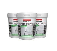 Soudal Repair Express Plaster Fast-Curing Filler (900ml Tub) - 3 Pack