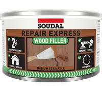 Soudal Repair Express Wood 2 Part Hp Filler Medium Stainable 500Gm 167243