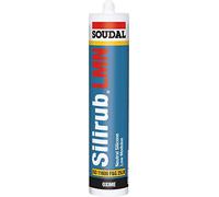 Soudal Silirub 2 Professional Silicone Sealant Low Modulus Neutral 300ml (4 Pack, White)