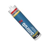 Soudal Silirub 2 Silicone Sealant Seal Neutral Low Modulus Window Glass Very Fast Skinning and Final Cure - Suitable for Glazing and Joints Works - 300ml (Brilliant White)