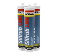 Soudal Silirub LMN Low Mod All Purpose Neutral Silicone (x3) - Agate Grey