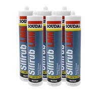 Soudal Silirub LMN Low Mod All Purpose Neutral Silicone (x6) - Agate Grey