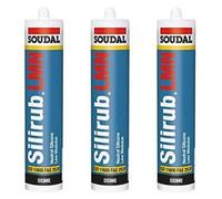 Soudal Silirub Lmn Neutral Silicone - 300Ml - Chartwell Green (Pack Of 3)