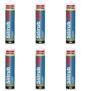 Soudal Silirub Lmn Neutral Silicone Sealant, Anthracite Grey, 300Ml Ral 7016 (130268) (Pack Of 6)