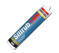 Soudal Silirub N Silicone Sealant Seal Neutral Low Modulus Window Glass - 300ml (Brown)