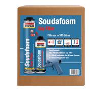 Soudal Soudafoam® Gap Filler Gun Grade* Combi-Box Applicator Pack Champagne Pack 130690