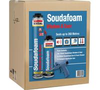 Soudal Soudafoam® Window & Door Gun Grade* Combi-Box Applicator Pack Champagne Pack 130689