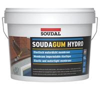 Soudal Soudagum Hydro Waterproofing Protective Membrane Hybrid Polymer Based Roof & Gutter Repair Coating Kit Bucket Grey Solvent Free Waterproof Protective Coating Joints, Gaps & Cracks (10kg)