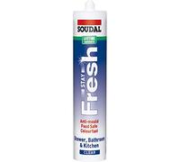 Soudal STAY FRESH Bathroom Kitchen Silicone Sealant STERITOUCH - 300ml - CLEAR