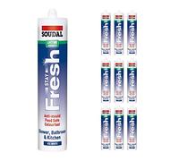 9 x Ice White Premium Sanitary Silicone Low Mod Neutral Food Safe Anti Mould Kitchen Sealant