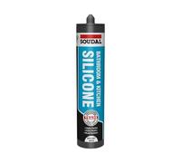 Soudal Trade Bathroom & Kitchen Acetic Curing Silicone Low Modulus Sanitary Sealant Cartridge 290ml Premium anti-Fungicidal Agent, Flexible, Waterproof, Fast curing & Mould Resistant (White)