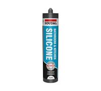 Soudal Trade Bathroom & Kitchen Acetic Curing Silicone Low Modulus Sanitary Sealant Cartridge 290ml Premium anti-Fungicidal Agent, Flexible, Waterproof, Fast curing & Mould Resistant (Clear)
