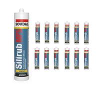 Soudal Trade Multi-Purpose Construction Sealant Silicone (12 Pack) - White