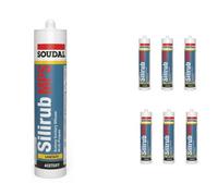 Soudal Trade Multi-Purpose Construction Sealant Silicone (6 Pack) - Clear