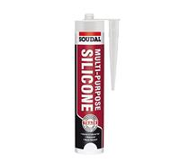 Soudal Trade Multi Purpose Silicone | Acetoxy Silicone Sealant, Low Modulus, and Flexible - Suitable for General Construction, Masonry, Wood Working and Roofing - 270ml - Clear