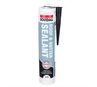 Soudal Trade Roof & Gutter Sealant Roof & Guttering Applications Black 290ml Cartridge | Plasto-elastic Bitumen Based Sealant, Permanent Weatherproof Seals Roof Leaks and Guttering