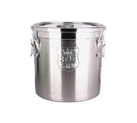soudesileim 12L Storage Box With Lid Stainless Steel, 25 * 25cm Kitchen Grain Container, Airtight Flour Container Kitchen Bucket, For Rice, Cereals and Dog Food, Oil