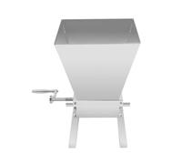 soudesileim 4L Stainless Steel Manual Grain Grinder, Large Opening 8.5x8.5in, Discharging Granularity 0.2mm, Grain Mill Manual with Roller, Adjustable Distance Between Rollers 0-2.5mm