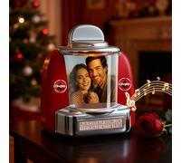 SOUFEEL Custom Jukebox Retro Speaker, Personalised Song & Photo Music Player, Customize Vintage Tabletop Speaker with Radio, Unique Anniversary for Couples, Men, Women