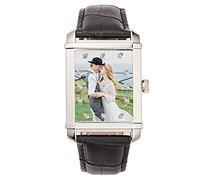 SOUFEEL Personalized Engraved Watch Custom Photo Watch for Women Men with Name Customized Unique Wrist Watches Stainless Steel Personalized Gift for Him Family Boyfriend Girlfriend Black