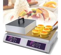Souffle Machine | Japanese Souffle Pancake Maker | Dorayaki Machine with Copper | Commercial Electric Griddle |Pancake Maker Souffle Maker,Doublehead