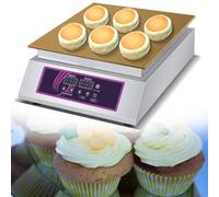 Souffle Pancake Maker | Electric Griddle for Dorayaki | Copper Cooking Surface | Commercial Kitchen Appliance | 2-Head Design for Perfect Pancakes and Souffles