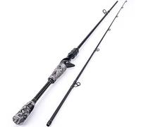 Sougayilang 2-sections Spinning Rod/Casting pole -28 Ton Carbon blank Durable Composite Spin or Bait Fishing Rods with Stainless Steel Guides for Freshwater and Sea Fishing-1.8QB-G