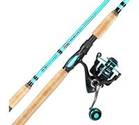 Sougayilang 7’ Fishing Rod and Reel Spinning Combo, 2 Piece Fishing Rod, Size 4000 Reel, Right/Left Handle Position, Suitable for Inshore Fishing- Blue